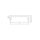 Fogantyú  Viefe U  160mm, fém, fehér