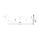 Fogantyú  Viefe KOMBI 1092mm rozsdamentes acél, szálcsiszolt