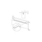 Fogantyú  Viefe LINEAR 19 élre ültethető,  897mm, alumínium, szálcsiszolt