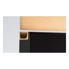 Fogantyú  Viefe JEY2 élbe ültethető,  147mm, alumínium, csiszolt pezsgő