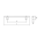 Fogantyú  Viefe ARA W  160mm, fém-fa, tölgy + szálcsiszolt