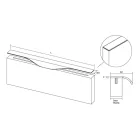 Fogantyú  Viefe FORMA 20,5 élbe ültethető,  247mm, alumínium, szálcsiszolt