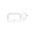 Fogantyú  Viefe SENSE MINI   96mm, alumínium, fényes króm