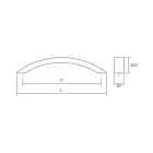 Fogantyú  Viefe ARKO  160mm, alumínium, szálcsiszolt