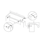 Fogantyú  Viefe ONA  480-1440mm, alumínium, csiszolt sötét sárgaréz
