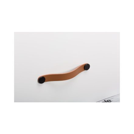 Fogantyú  Viefe FLEXA  160mm, bőr-fém, bézs bőr + fekete