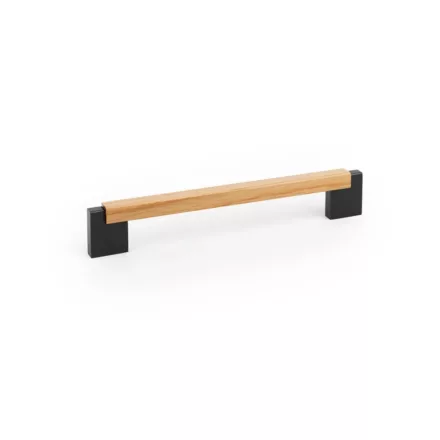 Fogantyú  Viefe DUO MINI  160mm, fém-fa, csiszolt láva szürke - tölgy