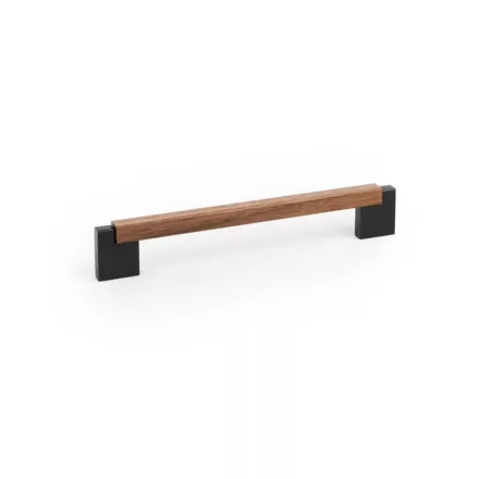 Fogantyú  Viefe DUO MINI  160mm, fém-fa, csiszolt láva szürke - dió