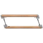 Fogantyú  Viefe DUO BIG kétoldalról szerelhető szett  480/960mm, fém-fa, csiszolt láva szürke - tölgy