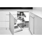 HETTICH 73504 Moving Corner mechanizmus 900x900, balos ezüst