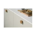 Fogantyú Furnipart CIRCLE gomb, fa, lakkozott tölgy