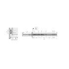 HETTICH 41361 KA 4932 450 mm EB12,7 60 kg golyós teljes kihúzású fióksín (túlnyúlással)
