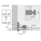 HETTICH 69934 pánt üvegre ET 5150 Z matt nikkel
