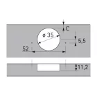 HETTICH 73913 Intermat 9936 T42 K0, ráütődő