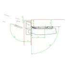 HETTICH 9071205 Sensys 8645i 110° TH52, ráütődő, SiSy