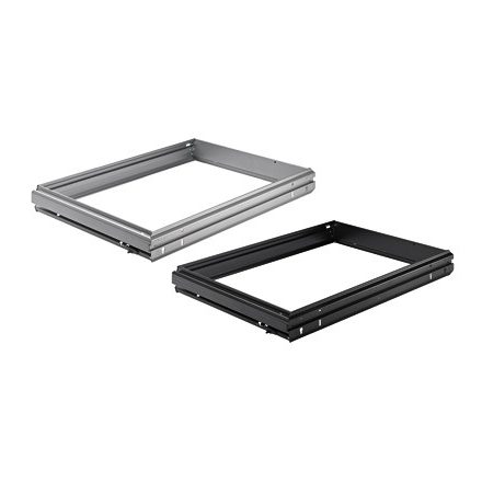 HETTICH 78045 keret szekrényekre fronttal 600 435, fekete