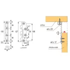 HETTICH 25183 összekötő ágyvasalat, hossz 130 mm, szett