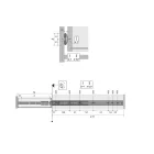 HETTICH 73280 KA 5632 golyós teljes kihúzású sín 450 EB12,7 45 kg 