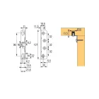 HETTICH 25189 összekötő szögletvas ágyra hossz 127mm