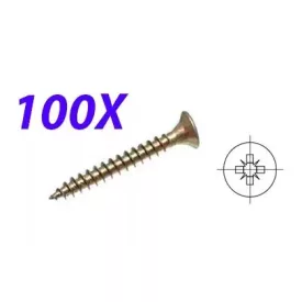 100db. PZ Csavar 4x20 süllyesztett fej cink sárga PZ2