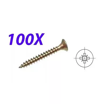 100db. PZ Csavar 4x20 süllyesztett fej cink sárga PZ2