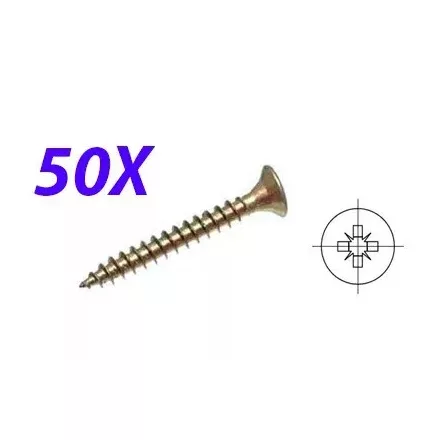 50db. PZ Csavar 4x20 süllyesztett fej cink sárga PZ2