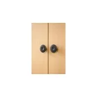 Fogantyú Furnipart DIMPLE gomb, 40mm, fa, fekete kőris