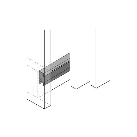 HETTICH 46420 STB 12 alsó profil 6000 mm alumínium