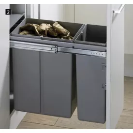 HETTICH 49476 Bin.it Duo I szemeteskosár szürke