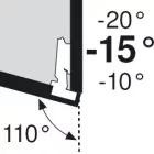 BLUM 79A5453.T szögben álló típus III csavar -15/110°