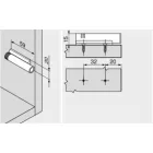 BL 970.1201 egyenes adapter Blumotion szürke