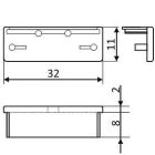 StrongLumio végzáró LED profilhoz Wide szürke (pár)