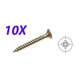 10db. PZ Csavar 3,5x18 süllyesztett fej cink sárga PZ2