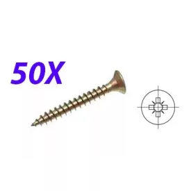 50db. PZ Csavar 3,5x18 süllyesztett fej cink sárga PZ2