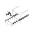 HETTICH 9114283 KA 4532 golyós teljes kihúzású sín 400mm P2O