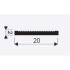 SEVROLL dísz profil S20 3m ezüst