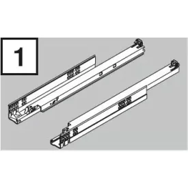   BLUM 560H5000C Tandem teljes kihúzású fióksín Tip-on 500mm