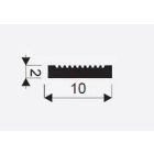 SEVROLL dísz profil S10 3m ezüst