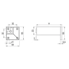 StrongLegs bútorláb FP003, 80Rmm, szürke RAL 9006