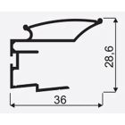 SEVROLL Victoria II fogantyú profil 18mm 2,7m ezüst