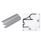 SEVROLL Comfort 18 II fogantyú profil 2,7m ezüst