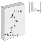 HETTICH 9071668 Sensys talp 8099 D=5 mm euro csavar