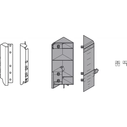 BLUM ZSF.345E.D1 Space Corner ANTARO D szilárd szürke