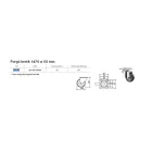 TENTE Forgó kerék 1470 gumi futófelülettel, átmérő 50 mm