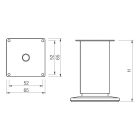 StrongLegs bútor láb FS001, 200Rmm, króm fényes