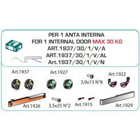   TERNO Dama vasalat szett közézáródó üvegajtóra csillapítással belső 30kg