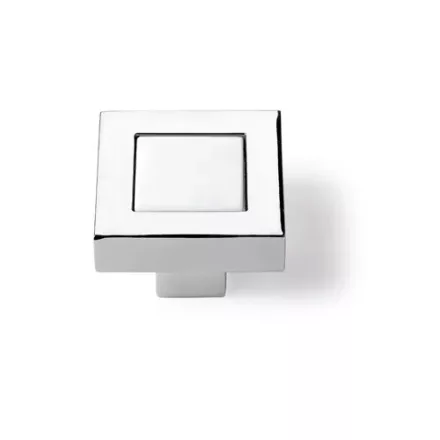 HETTICH 9113719 gomb Arimini 34x34 mm króm fehér