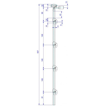 LEHMANN Rúd SVS 3 típus 9 (1+4 hossz.639mm)