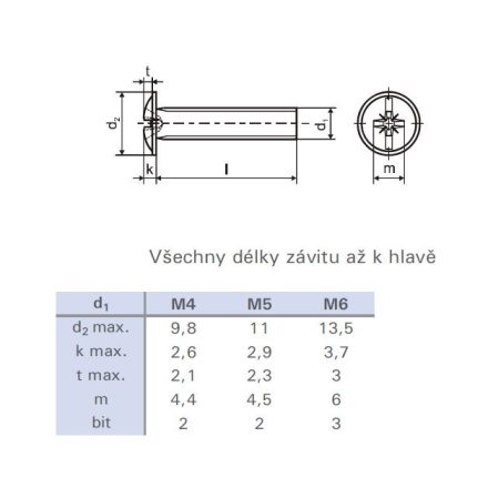 Dísz csavar DIN 967 M6x60 nikkel