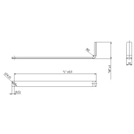 LEHMANN Zár rúd 292 irattartóhoz 762 mm